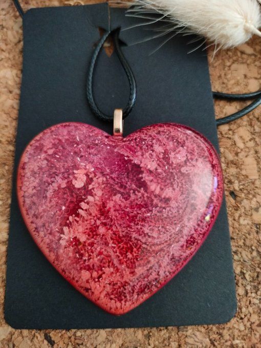 Collier coeur/rouge