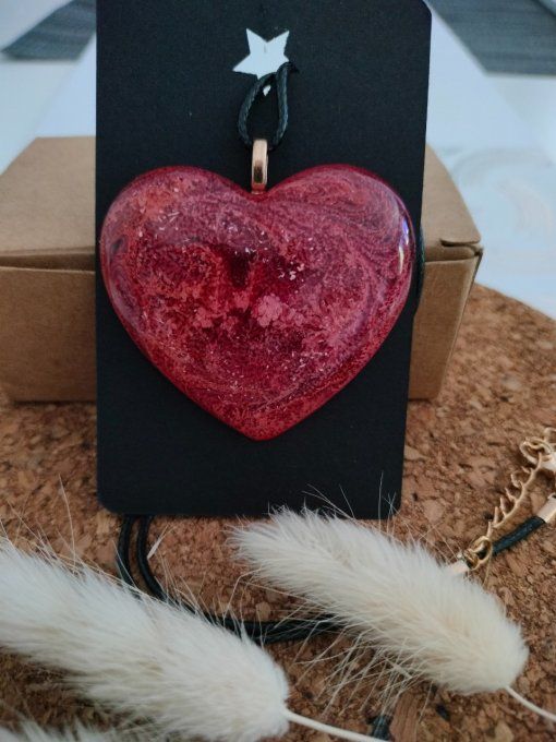 Collier coeur rouge (2)