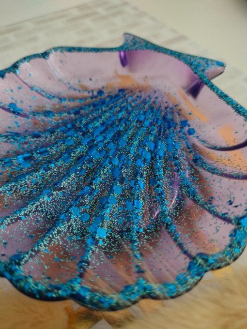 Coupelle coquillage violet/bleu