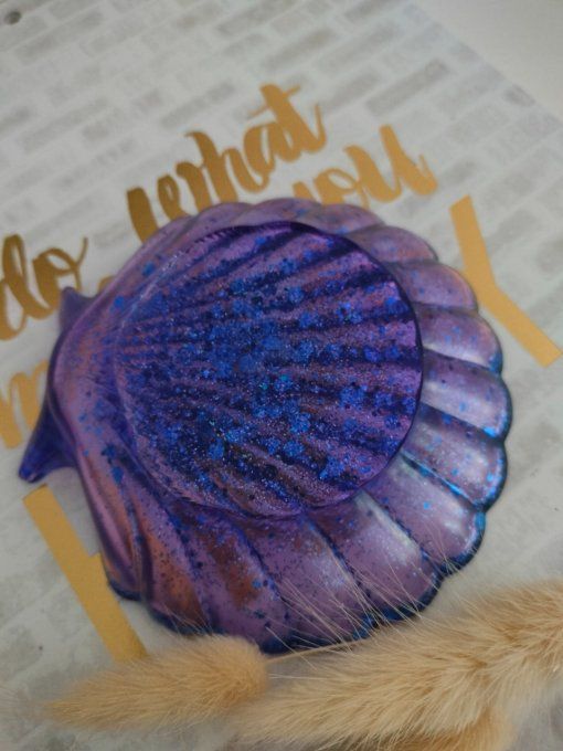 Coupelle coquillage violet/bleu