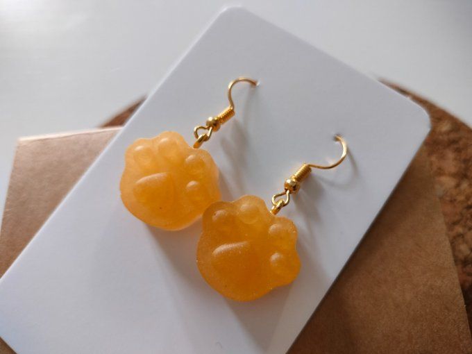 Boucles d'oreilles patte de chat