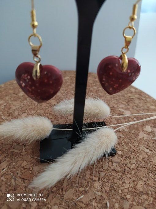 Boucles d'oreilles rouges